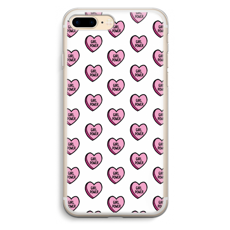 GIRL POWER: iPhone 7 Plus Transparant Hoesje