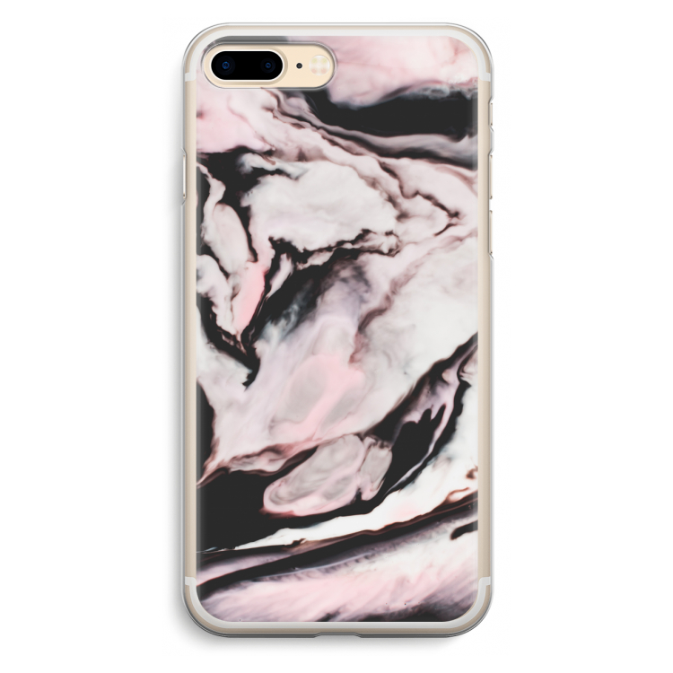 Roze stroom: iPhone 7 Plus Transparant Hoesje