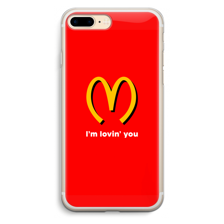 I'm lovin' you: iPhone 7 Plus Transparant Hoesje