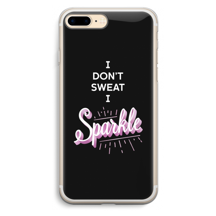 Sparkle quote: iPhone 7 Plus Transparant Hoesje