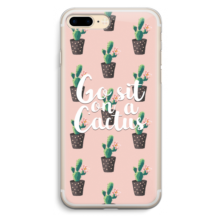 Cactus quote: iPhone 7 Plus Transparant Hoesje