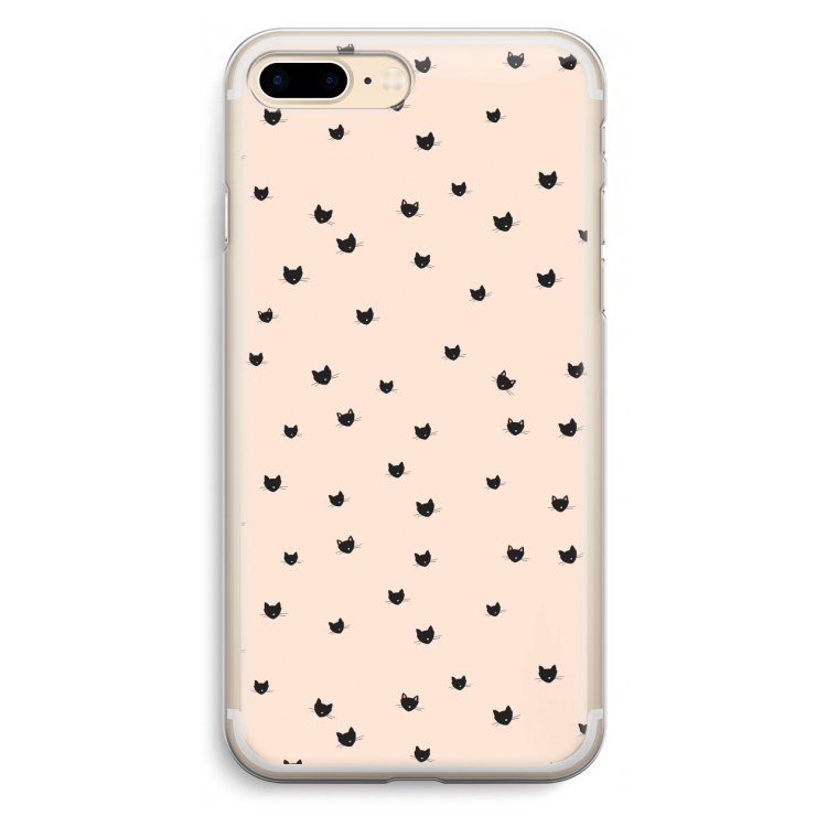 Kleine kattenkopjes: iPhone 7 Plus Transparant Hoesje