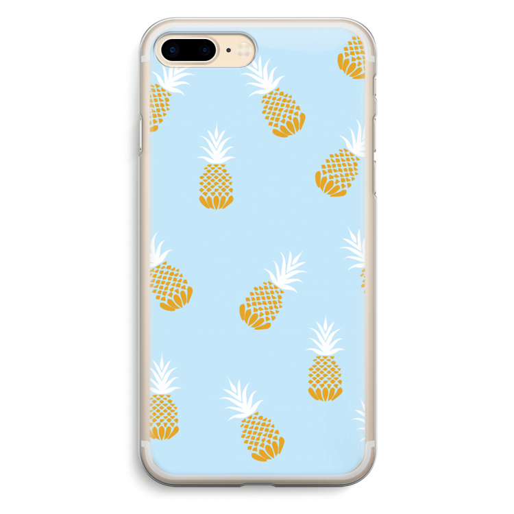 Ananasjes: iPhone 7 Plus Transparant Hoesje