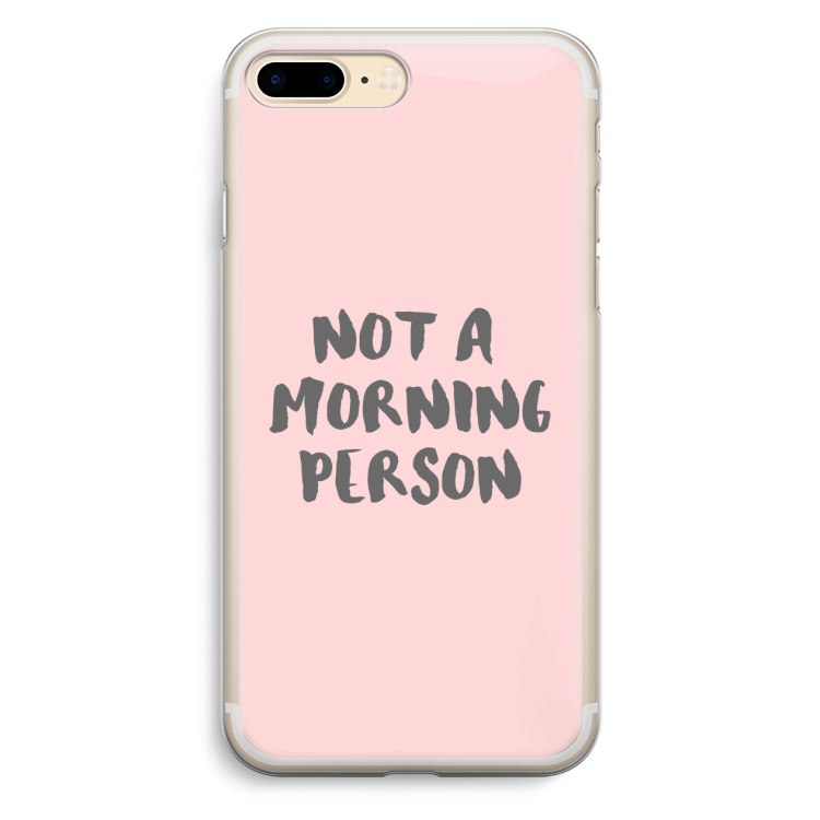 Morning person: iPhone 7 Plus Transparant Hoesje