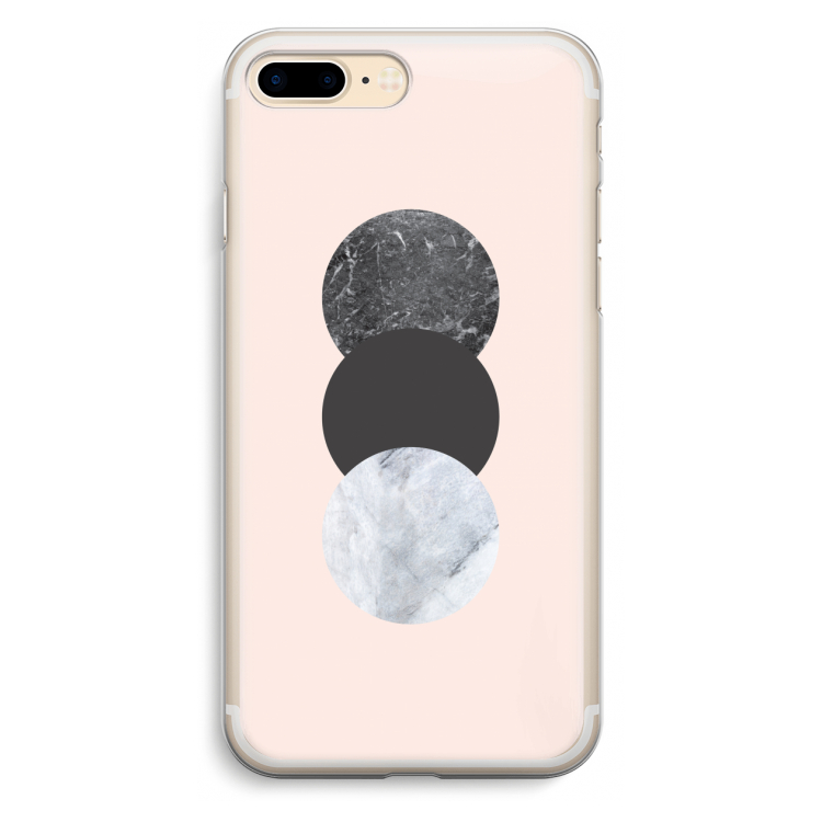 Marmeren cirkels: iPhone 7 Plus Transparant Hoesje