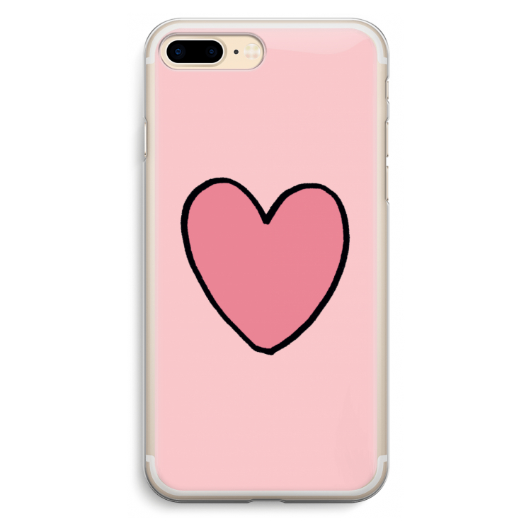 Hartje: iPhone 7 Plus Transparant Hoesje