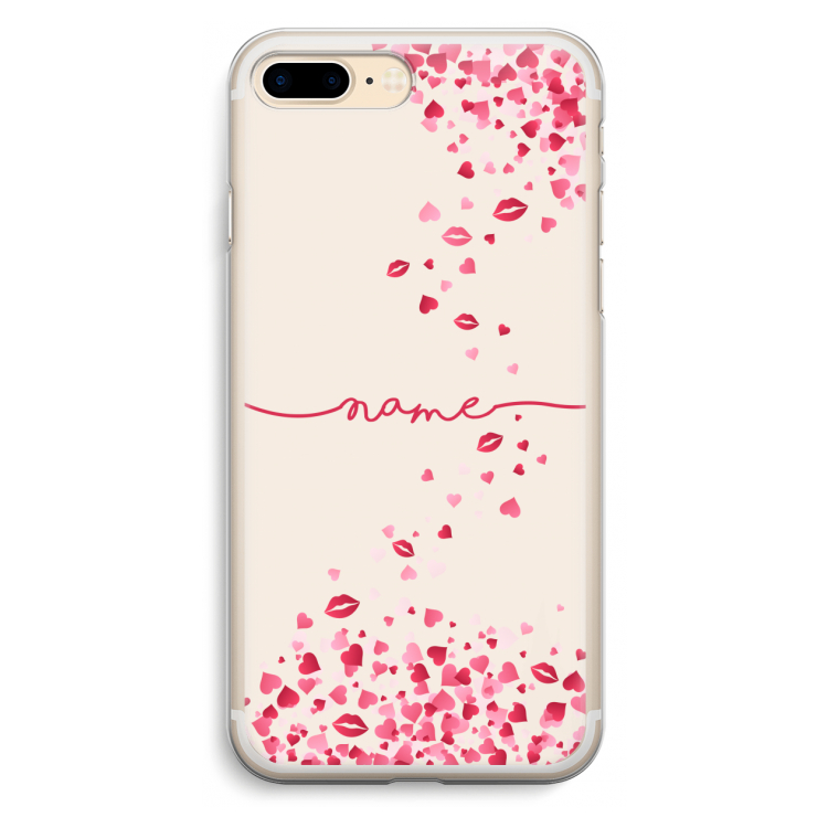 Hartjes en kusjes: iPhone 7 Plus Transparant Hoesje