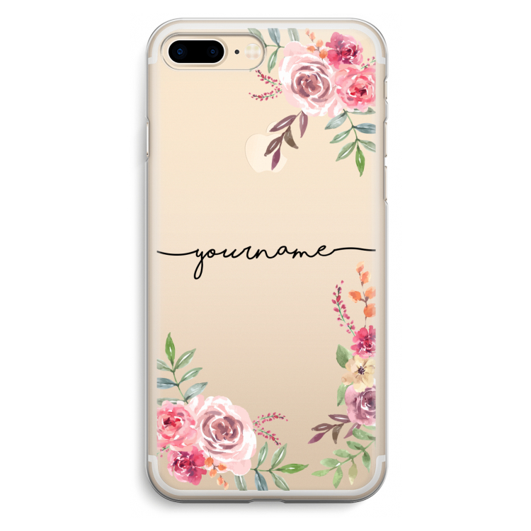 Rozen: iPhone 7 Plus Transparant Hoesje