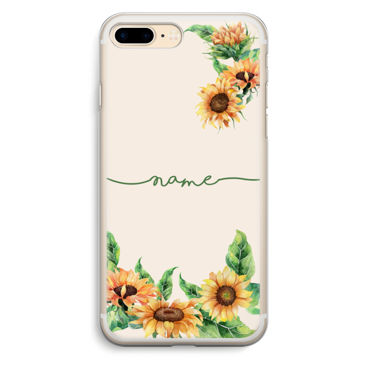 Zonnebloemen: iPhone 7 Plus Transparant Hoesje
