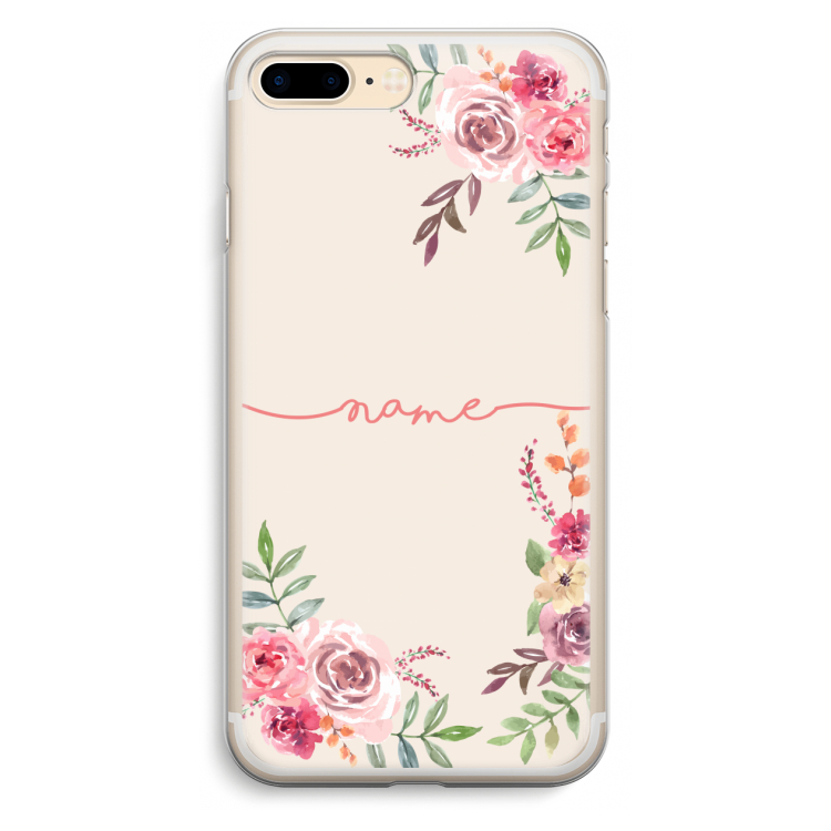 Rozen: iPhone 7 Plus Transparant Hoesje