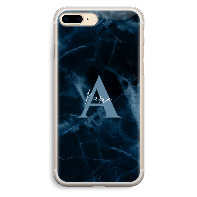 Midnight Marble: iPhone 7 Plus Transparant Hoesje