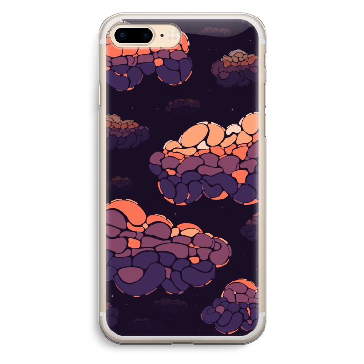 Patroon Wolken: iPhone 7 Plus Transparant Hoesje