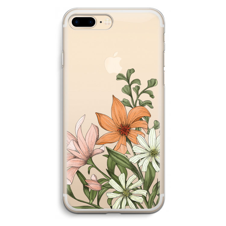 Floral bouquet: iPhone 7 Plus Transparant Hoesje