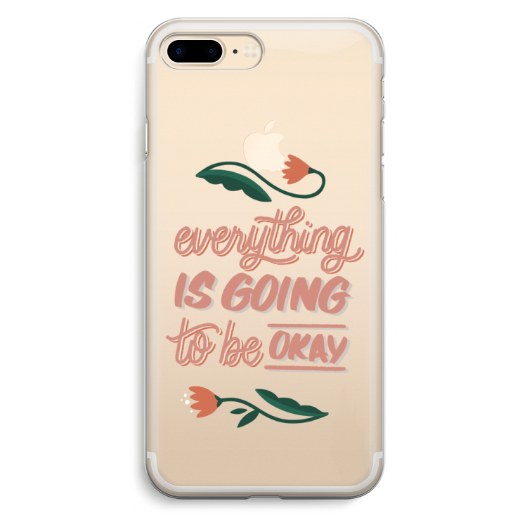 Optimistic flower girl: iPhone 7 Plus Transparant Hoesje