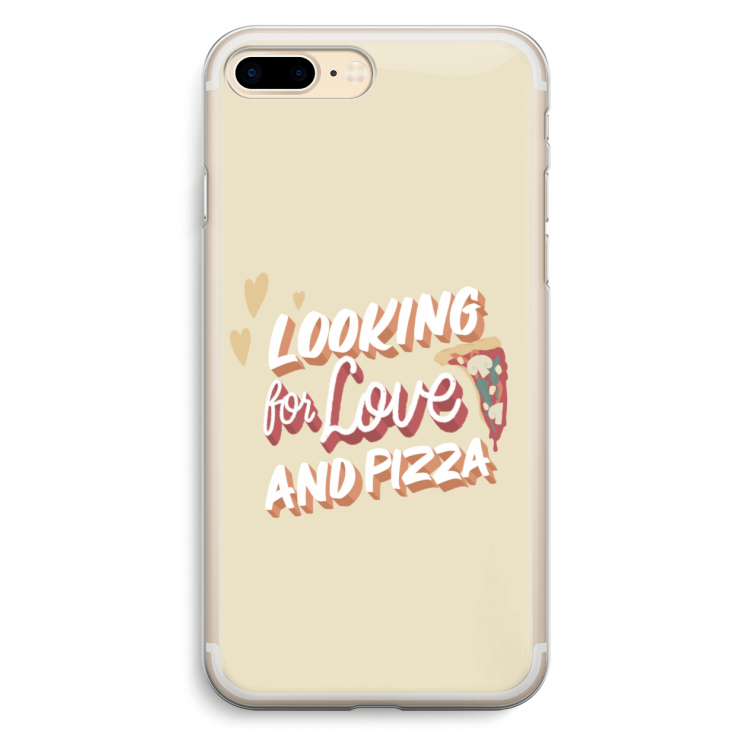 Pizza is the answer: iPhone 7 Plus Transparant Hoesje