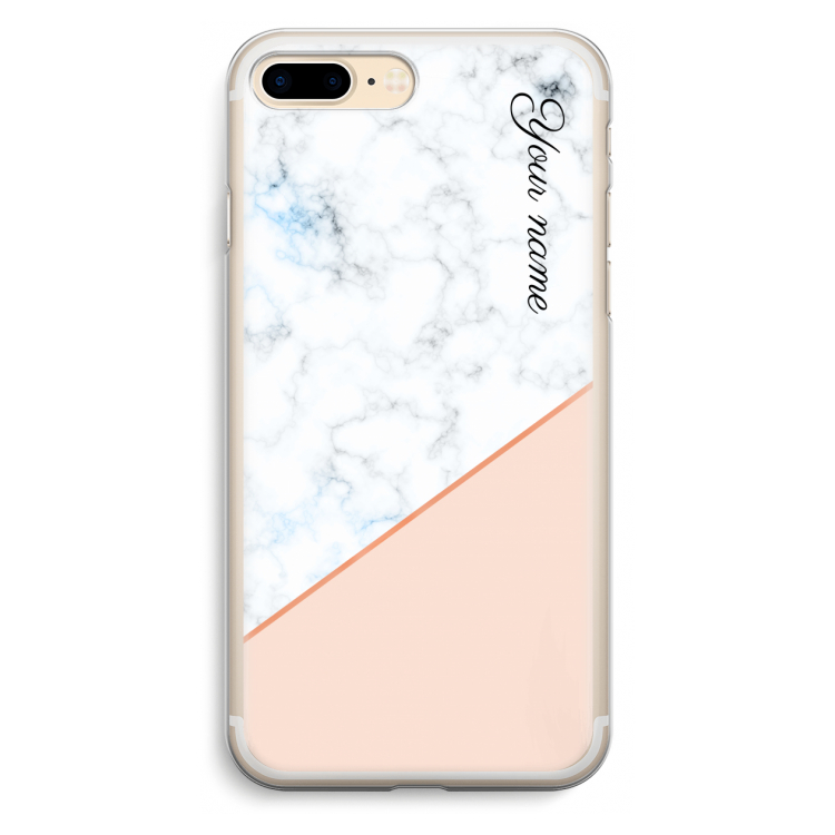 Marmer in stijl: iPhone 7 Plus Transparant Hoesje