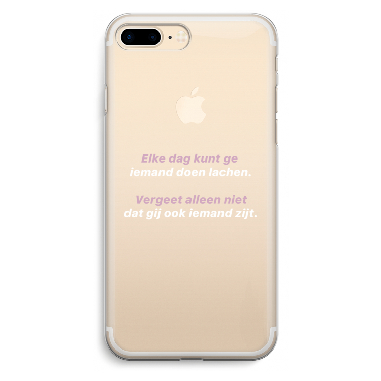 gij zijt ook iemand: iPhone 7 Plus Transparant Hoesje