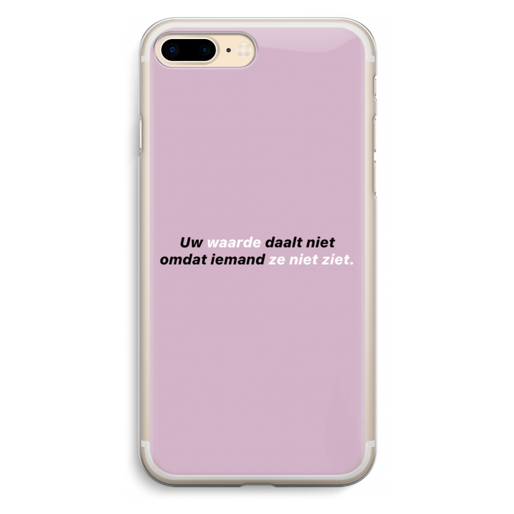 uw waarde daalt niet: iPhone 7 Plus Transparant Hoesje