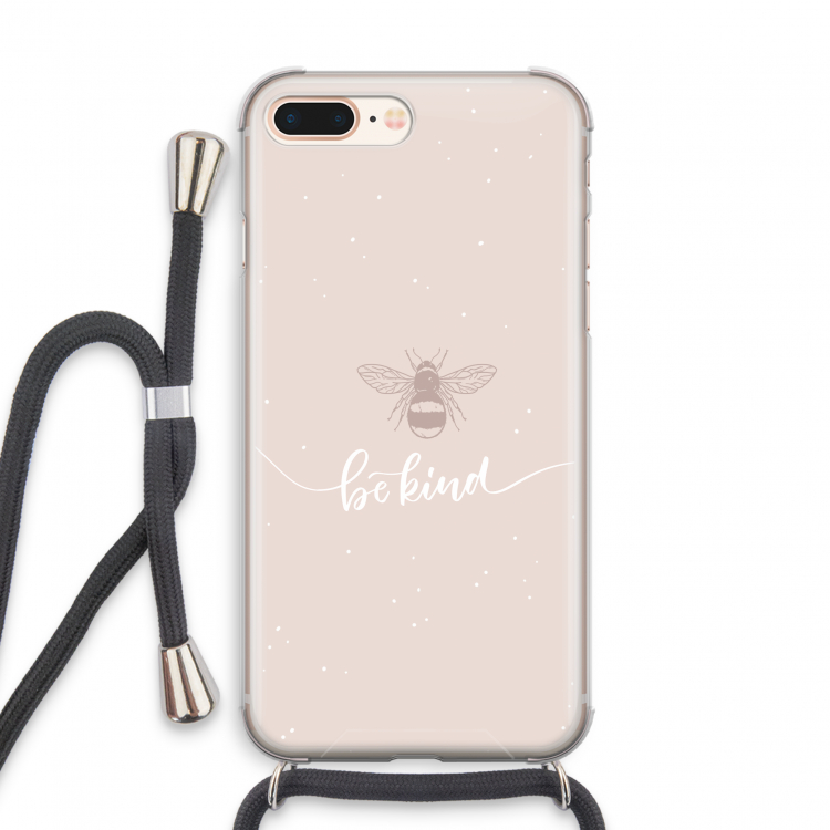 Be(e) kind: iPhone 7 PLUS Transparant Hoesje met koord