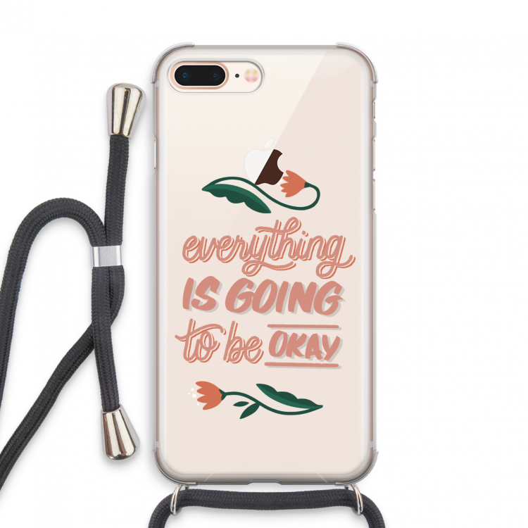 Optimistic flower girl: iPhone 7 PLUS Transparant Hoesje met koord