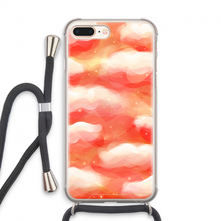 Lichte Wolken: iPhone 7 PLUS Transparant Hoesje met koord
