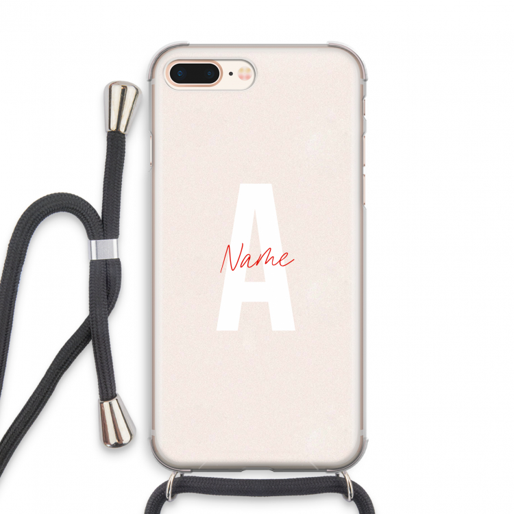 Strawberry Milkshake: iPhone 7 PLUS Transparant Hoesje met koord