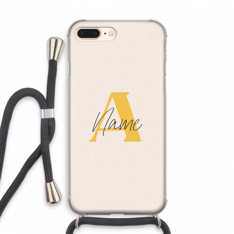 Amber Script: iPhone 7 PLUS Transparant Hoesje met koord