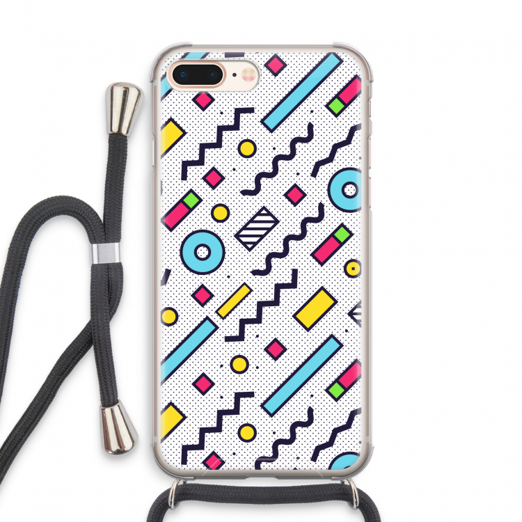 8-bit N°8: iPhone 7 PLUS Transparant Hoesje met koord