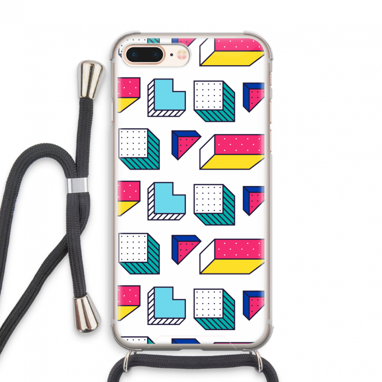 8-bit N°7: iPhone 7 PLUS Transparant Hoesje met koord