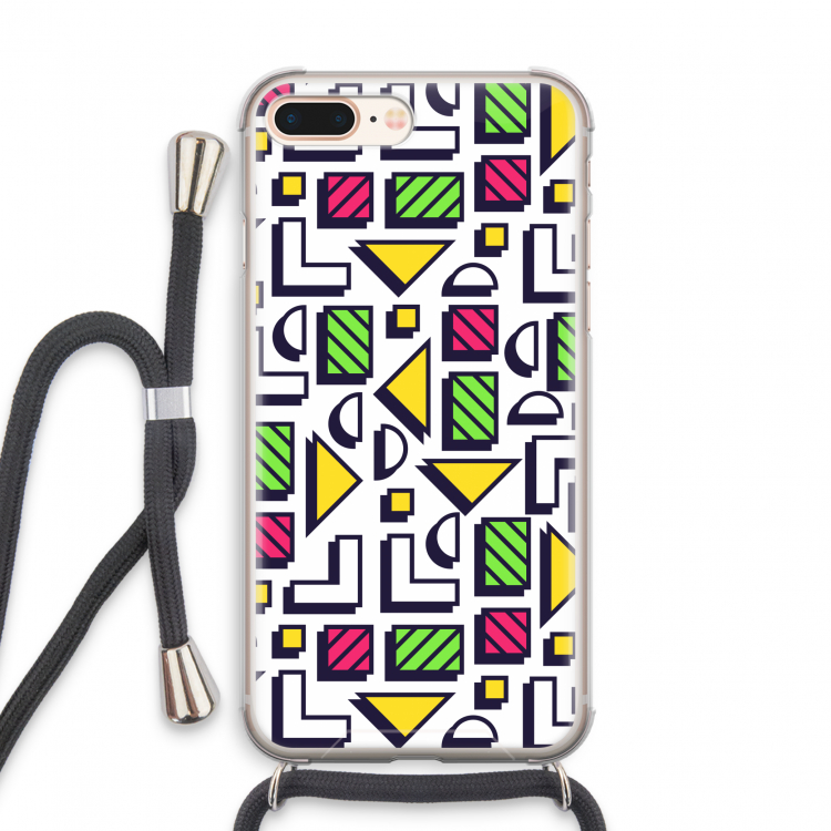 8-bit N°4: iPhone 7 PLUS Transparant Hoesje met koord