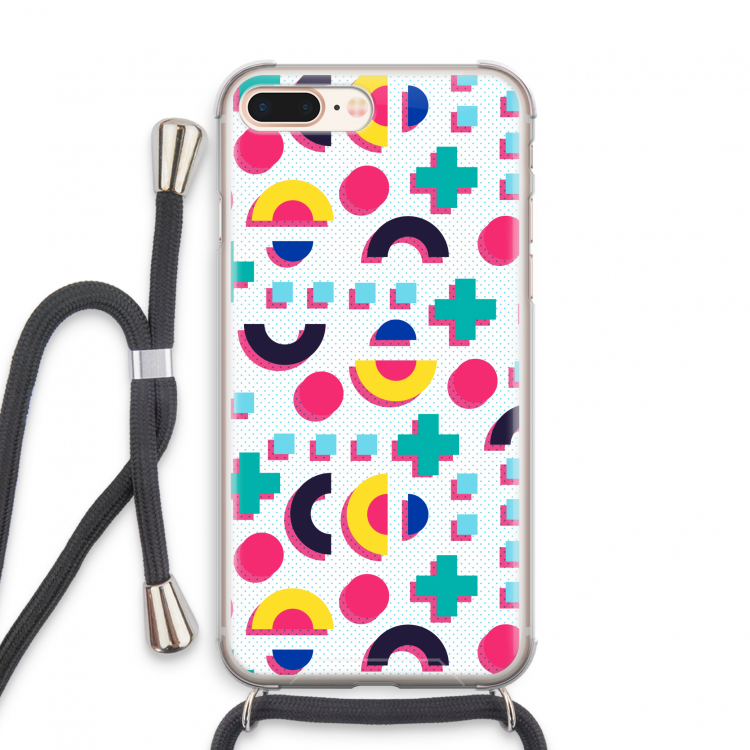 8-bit N°2: iPhone 7 PLUS Transparant Hoesje met koord
