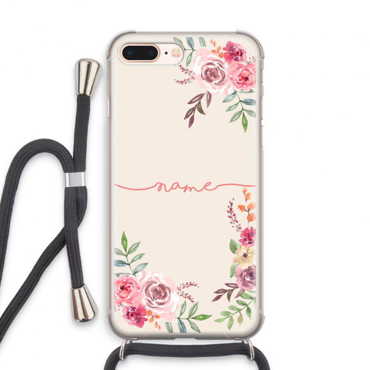 Rozen: iPhone 7 PLUS Transparant Hoesje met koord
