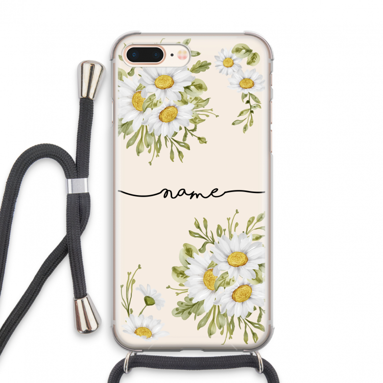 Daisies: iPhone 7 PLUS Transparant Hoesje met koord