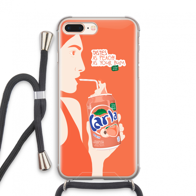 Peach please!: iPhone 7 PLUS Transparant Hoesje met koord