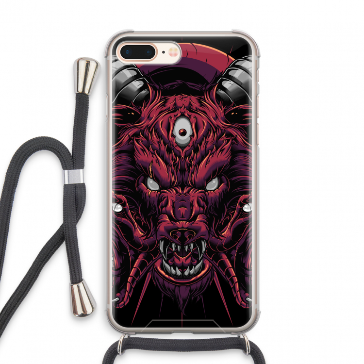 Hell Hound and Serpents: iPhone 7 PLUS Transparant Hoesje met koord