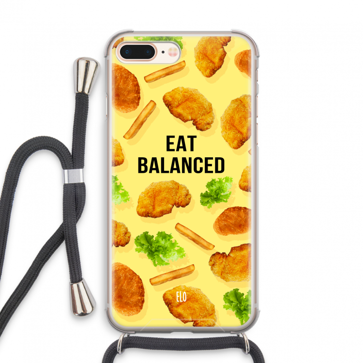 Eat Balanced: iPhone 7 PLUS Transparant Hoesje met koord