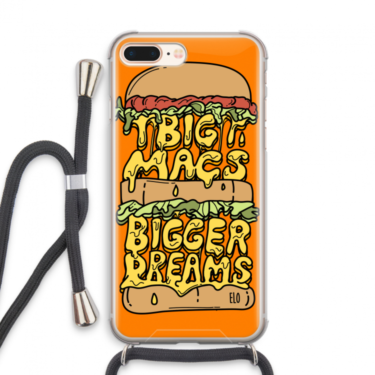 Big Macs Bigger Dreams: iPhone 7 PLUS Transparant Hoesje met koord