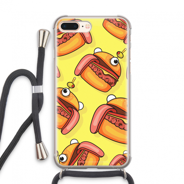 Hamburger: iPhone 7 PLUS Transparant Hoesje met koord