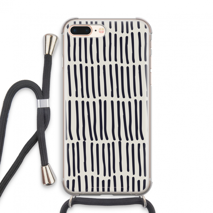 Moroccan stripes: iPhone 7 PLUS Transparant Hoesje met koord