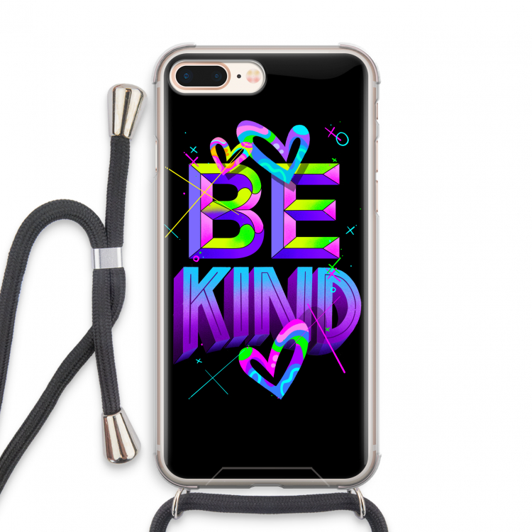 Be Kind: iPhone 7 PLUS Transparant Hoesje met koord