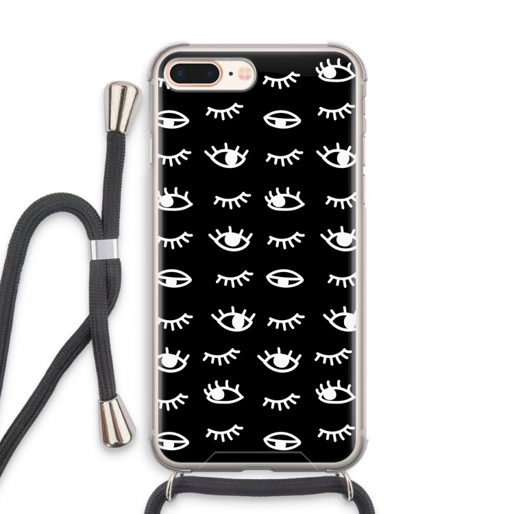 Eye pattern #3: iPhone 7 PLUS Transparant Hoesje met koord