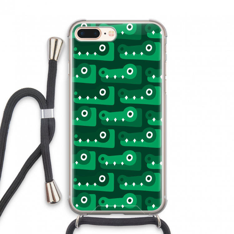 Crocs: iPhone 7 PLUS Transparant Hoesje met koord