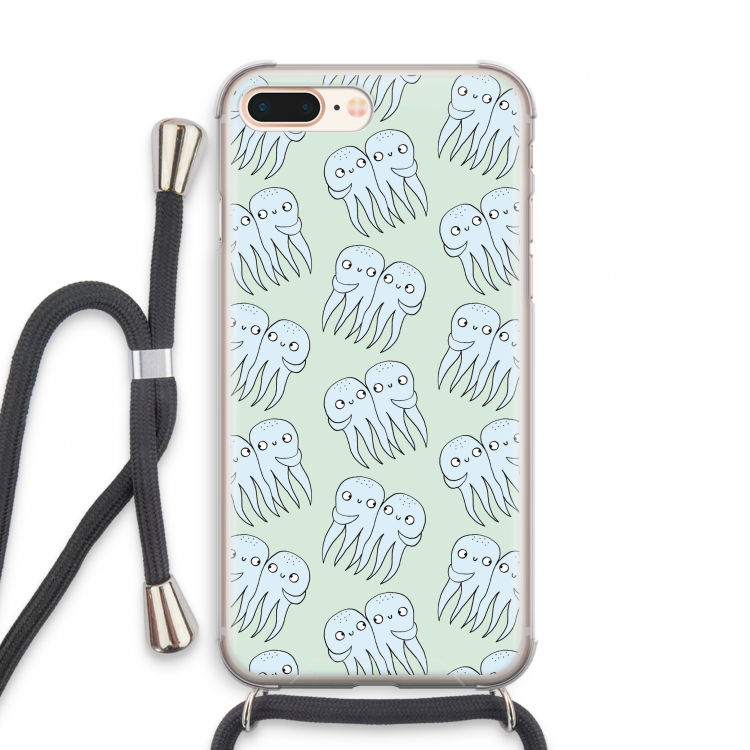 Octopussen: iPhone 7 PLUS Transparant Hoesje met koord