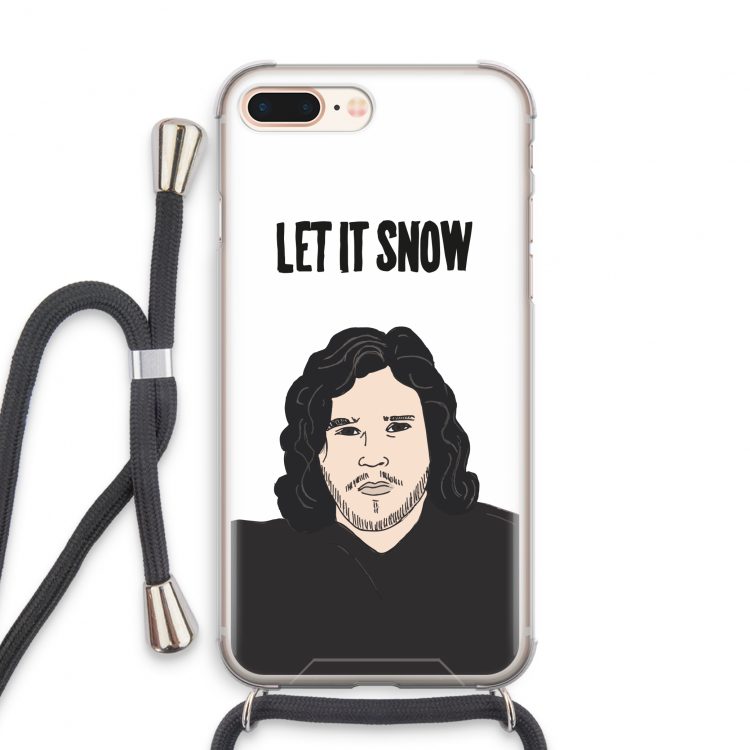 Let It Snow: iPhone 7 PLUS Transparant Hoesje met koord