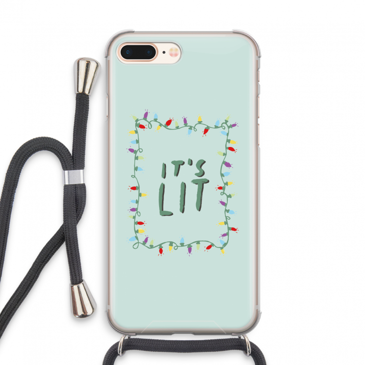 It's Lit: iPhone 7 PLUS Transparant Hoesje met koord