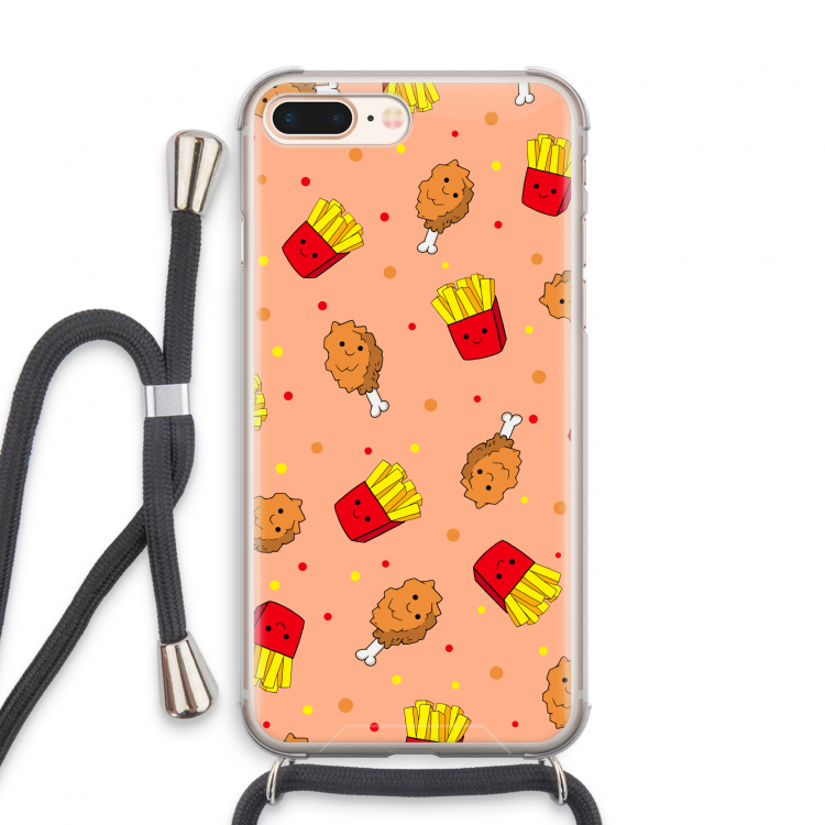 Chicken 'n Fries: iPhone 7 PLUS Transparant Hoesje met koord
