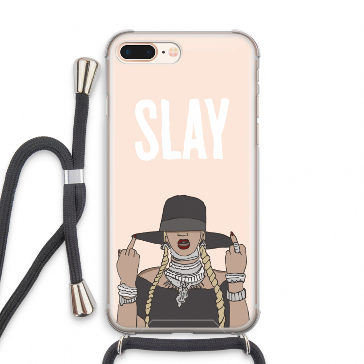 Slay All Day: iPhone 7 PLUS Transparant Hoesje met koord