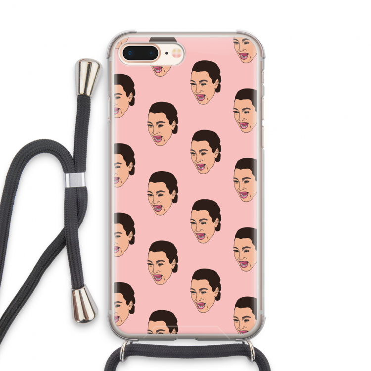 Ugly Cry Call: iPhone 7 PLUS Transparant Hoesje met koord