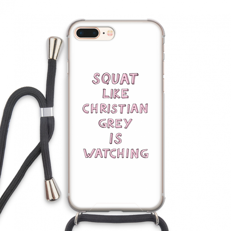 Christian Grey: iPhone 7 PLUS Transparant Hoesje met koord