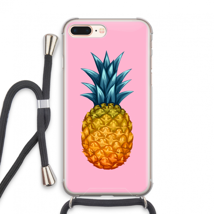 Grote ananas: iPhone 7 PLUS Transparant Hoesje met koord